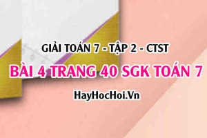 Giải bài 4 trang 40 Toán 7 tập 2 SGK Chân trời sáng tạo